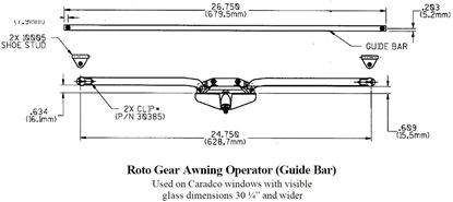 Picture of Caradco Awning Operator and Guide Bar CA102