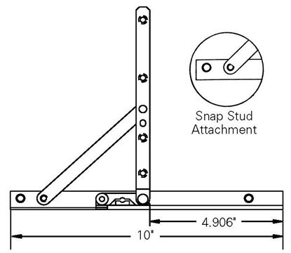 Picture of Caradco Awning  Adjustable Hinge and 10" Track Set CA105